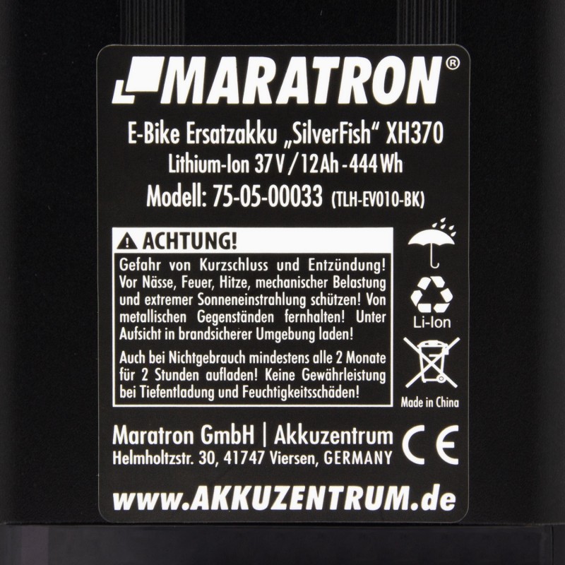 Maratron E-Bike Akku 36V 12Ah für u.a. Phylion, MiFa, Rex